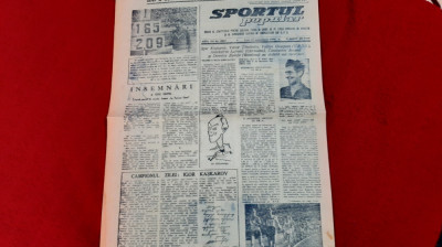 Ziar Sportul Popular 17 09 1956 foto
