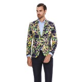 Sacou barbati casual floral slim S002B, 46