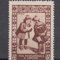 ROMANIA 1955 LP 386 ZIUA INTERNATIONALA A COPILULUI MNH
