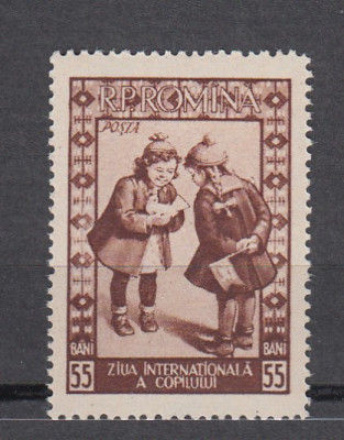 ROMANIA 1955 LP 386 ZIUA INTERNATIONALA A COPILULUI MNH foto