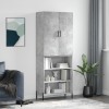 VidaXL Dulap &icirc;nalt, gri beton, 69,5x34x180, lemn compozit