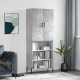 vidaXL Dulap &icirc;nalt, gri beton, 69,5x34x180, lemn compozit