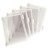 Buzunar prezentare DJOIS A4 ramă metalică albă set 10 bucăți