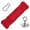 Set magnet fishing neodim D 60 mm 120 kg forta pescuit puternic funie 20 m de 6 mm carabina