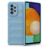 Husa pentru samsung galaxy a52 4g / a52 5g / a52s 5g, antisoc, margini striatii, magic shield, bleu