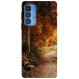 Husa compatibila cu Motorola Moto G71 5G model Forest Autumn Path, Silicon, TPU, Viceversa, Transparent, Carcasa