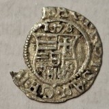 Ungaria 1 denar 1578 KB argint Maximilian ll