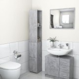 vidaXL Dulap de baie, gri beton, 25x25x170 cm, PAL