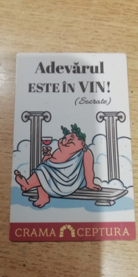 M3 C3 - Magnet frigider - Tematica reclama - vin - Crama Ceptura - Caricatura! foto