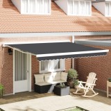 vidaXL Marchiză retractabilă manuală Antracit 400x300 cm