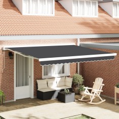 vidaXL Marchiza retractabila manuala Antracit 400x300 cm foto