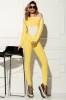 L636-9 Pantaloni chic cu model la spate, S