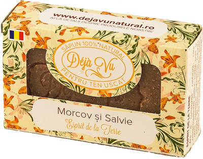 Sapun natural cu morcov&amp;amp;salvie 90gr foto