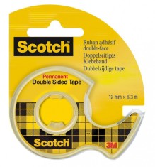 Dispenser Cu Banda Dublu Adeziva Transparenta, 12mm X 6.3m, 3m - Scotch foto