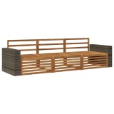 vidaXL Set de canapele de exterior 3 pcs natural Lemn Solid de Acacia 3382977