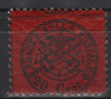 Italy Church State 1868 Coat of arms 20C Mi.23b MNH AM.302, Nestampilat