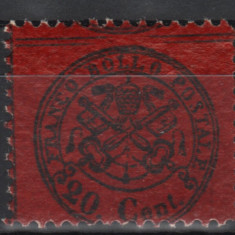 Italy Church State 1868 Coat of arms 20C Mi.23b MNH AM.302