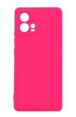 Husa Silicon Silk Touch compatibila cu Motorola Moto Edge 30 Fusion, interior catifea, Roz Neon foto