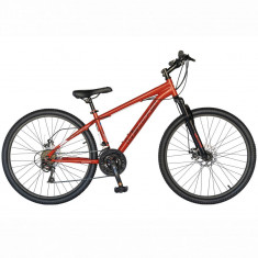 Bicicleta de munte, roata 26 inch, frana disc, 21 viteze, alb/rosu/negru foto
