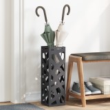 VidaXL Suport de Umbrele Negru Metal Mediul Model Suport de Umbrele