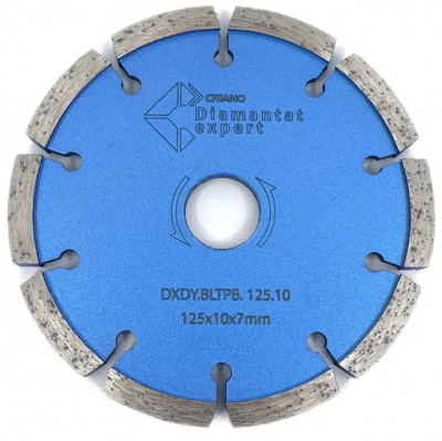 Disc DiamantatExpert Diamantat Pentru Taiere de Rosturi de Dilatare In Beton si Sapa 125x22.2 mm cu Grosime de 10 mm Standard Profesional - Blueline foto