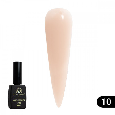 Gel de constructie unghii UV, Magic-Extension, Global Fashion, 12 ml, Nude, 10 foto