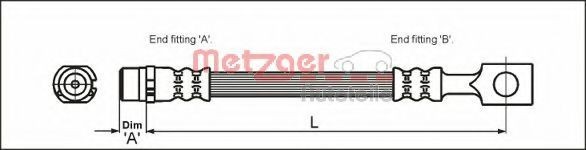 Conducta / cablu frana OPEL ASTRA G Hatchback (F48, F08) (1998 - 2009) METZGER 4112818