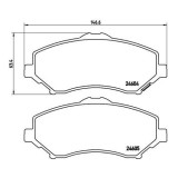 Placute frana Chrysler Grand Voyager 5 (Rt) 10.07-; Dodge Grand Caravan 06.07-, Journey Van (Jc) 06.08-, Journey 06.08-, Nitro Van (Ka) 09.06-12.11,, BREMBO