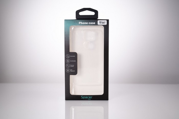 Husa Xiaomi Redmi Note 9 Spacer, transparenta, grosime 1.5mm, protectie suplimentara antisoc la colturi, material flexibil TPU &quot;SPPC-XI-RM-N9-CLR&quot;