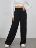 Pantaloni de costum, largi, negru, dama, Shein