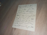 Cumpara ieftin GEORGE ENESCU* scrisoare catre directorul Lic.Sf.Sava, buc. 1936