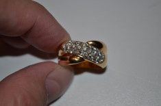 INEL AUR 18K + 25 Diamante = 1.25ct. - Model impletit - Lat - 11g. ! foto