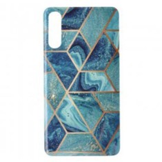 Husa Telefon Plastic+Silicon Samsung A10 a105 Marble Dark Blue