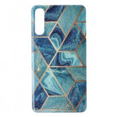 Husa Telefon Plastic+Silicon Samsung A10 a105 Marble Dark Blue foto
