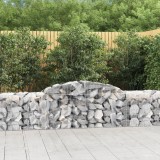 VidaXL Coșuri gabion arcuite 5 buc, 300x50x60/80 cm, fier galvanizat