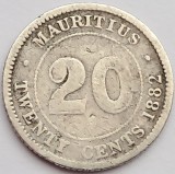 Mauritus, 20 Cents 1882 Victoria