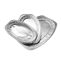 Platouri Aluminiu 425x285x27 mm, 5 Buc/Set, 1200 ml, Forma Ovala, Tavi si Platouri din Aluminiu, Platouri pentru Fripturi, Platouri Aperitive, Platour foto