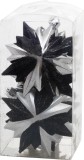 Ozdoba MagicHome Vianoce, 6 ks, čierno - strieborn&aacute;, 8x9,5 cm