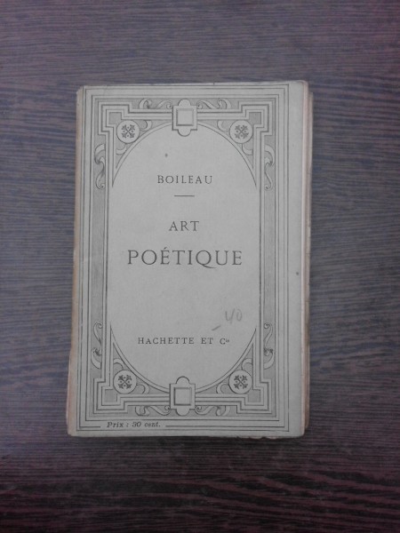 Art poetique - Boileau (carte in limba franceza)