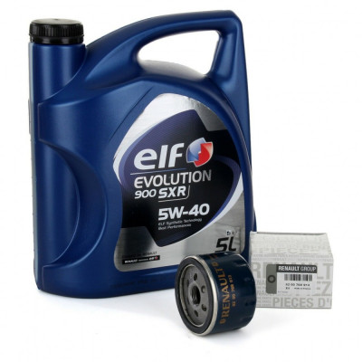 Pachet Revizie Ulei Motor Elf Evolution 900 SXR 5W-40 5L + Filtru Ulei Oe Dacia 8200768913 foto