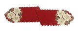 Traversa masa Craciun poliester multicolor 35x183 cm