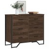 VidaXL Comodă cu sertare, stejar maro 91x35,5x74,5 cm lemn prelucrat 3295306