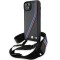 Husa pentru Apple iPhone 15 Plus, BMW, M Edition Carbon Tricolor Lines &amp; Strap, Neagra