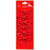Set Fundite Decorative Craciun, Rosii, Catifea, 7x9cm, 6 bucăți, Oem