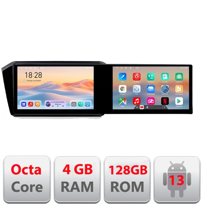 Navigatie VW PASSAT 2015- Kit-518 Edotec 2 ecrane 8 core 4+128 21.6 inch Incell android Wifi 5Ghz gps internet CarStore Technology