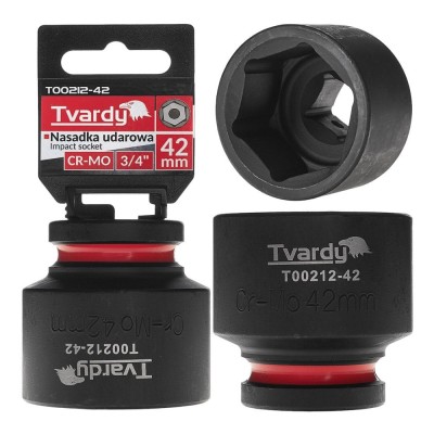 Cheie tubulara de impact in 6 puncte 3 / 4&amp;quot;, 42 mm, Cr-Mo, Tvardy T00212-42 foto