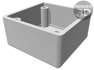 Carcasă ecranare ABS oțel inoxidabil 56x56x40mm 1594RFIABK foto