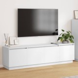 VidaXL Dulap TV cu LED Alb 180 x 38 x 49 cm Lemn compozit