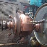 Samovar de cupru - arama in fatzete, rusesc , pe carbuni.