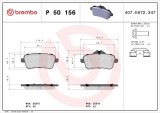 BREMBO P 50 156 PRIME LINE set placute frana,frana disc